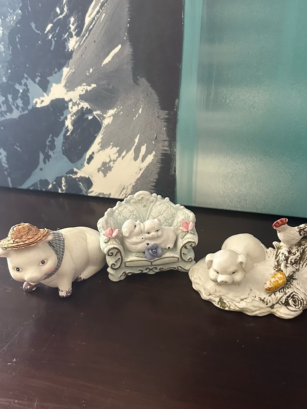 Decorative Ceramic Animal Figurine Set - Charming Home Accent